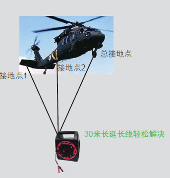 直升飞机多接地点低阻测试 直升飞机多接地点低阻测试