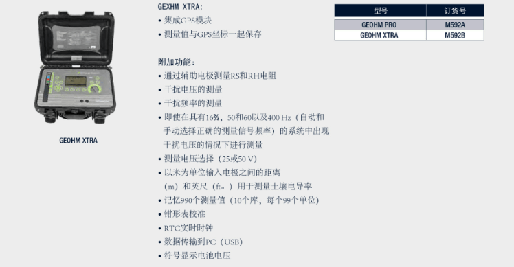 电气安规测试仪-接地电阻测试仪-GEOHM PRO/XTRA